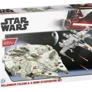 StarWars Millennium Falcon & X Wing Starfighter 3D Paper Model Kit|376Pcs|2 Pack